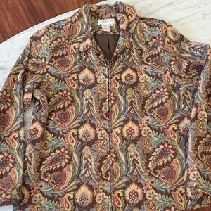Coldwater Creek Multicolor Paisley Blazer